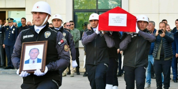 Pursaklar’da Şehit Düşen Polis Memuru Ahmet Türkoğlu İçin Ankara’da Resmi Tören